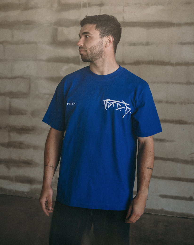 T-Shirt Oversize Graff - Worker Blue