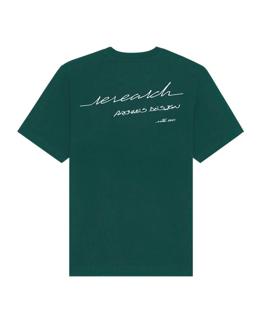 T-Shirt Oversize Calligraphie - Glazed Green