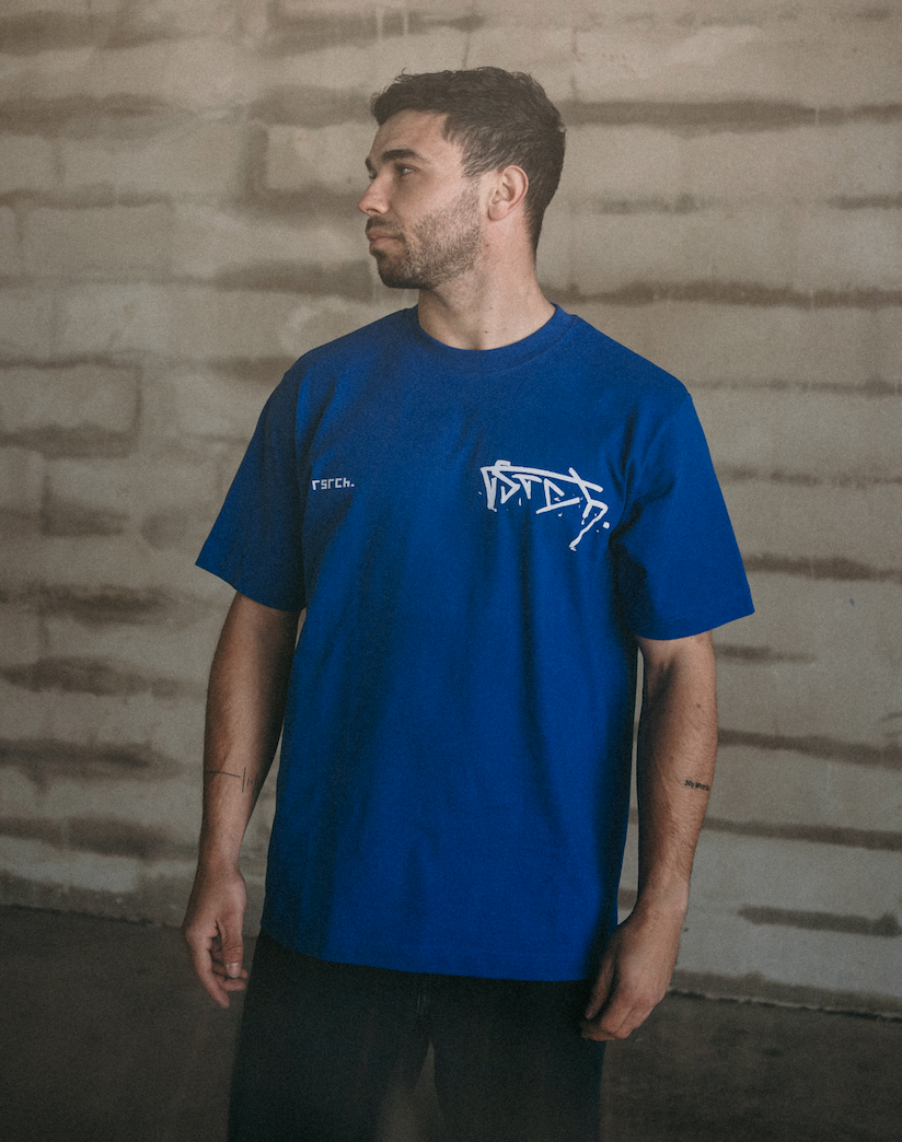 T-Shirt Oversize Graff - Worker Blue