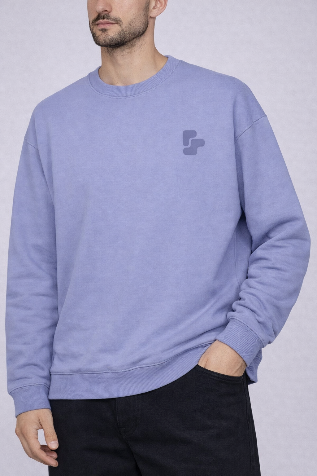 Sweat Col Rond Oversize BRUT - Violet