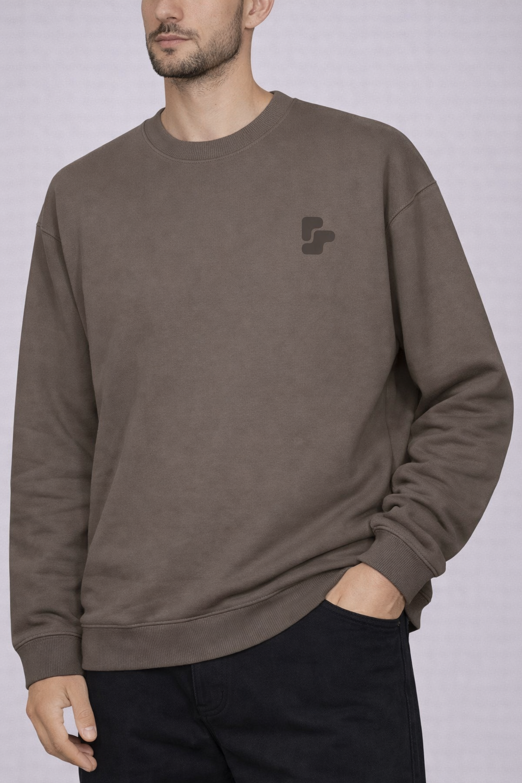 Sweat Col Rond Oversize BRUT - Mocha
