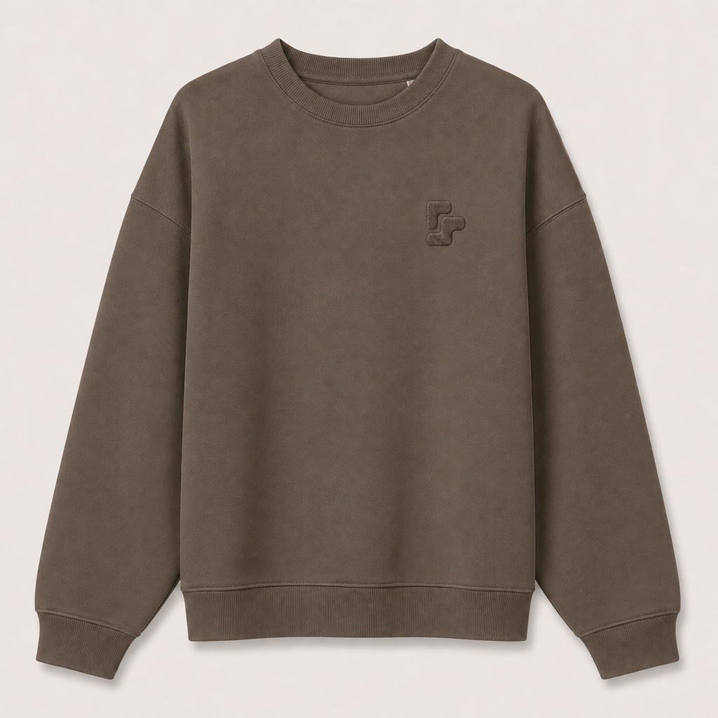 Sweat Col Rond Oversize BRUT - Mocha