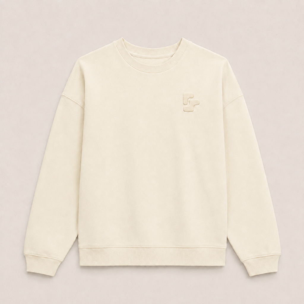 Sweat Col Rond Oversize BRUT - Cream