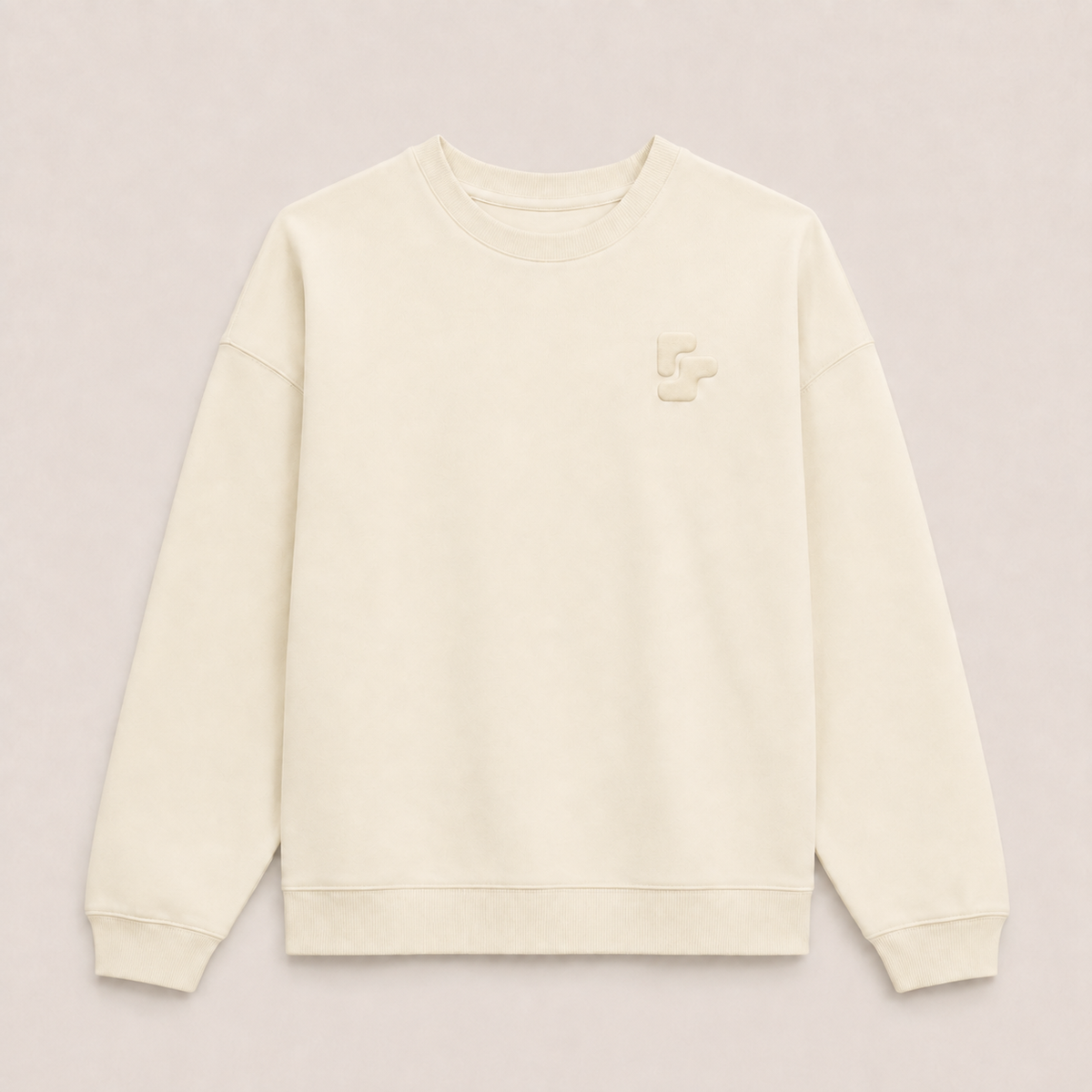 Sweat Col Rond Oversize BRUT - Cream