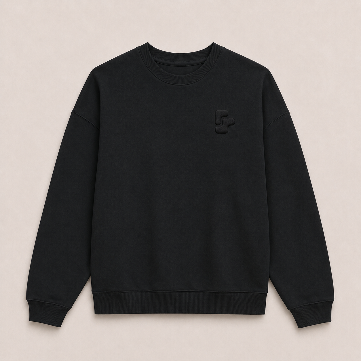 Sweat Col Rond Oversize BRUT - Black
