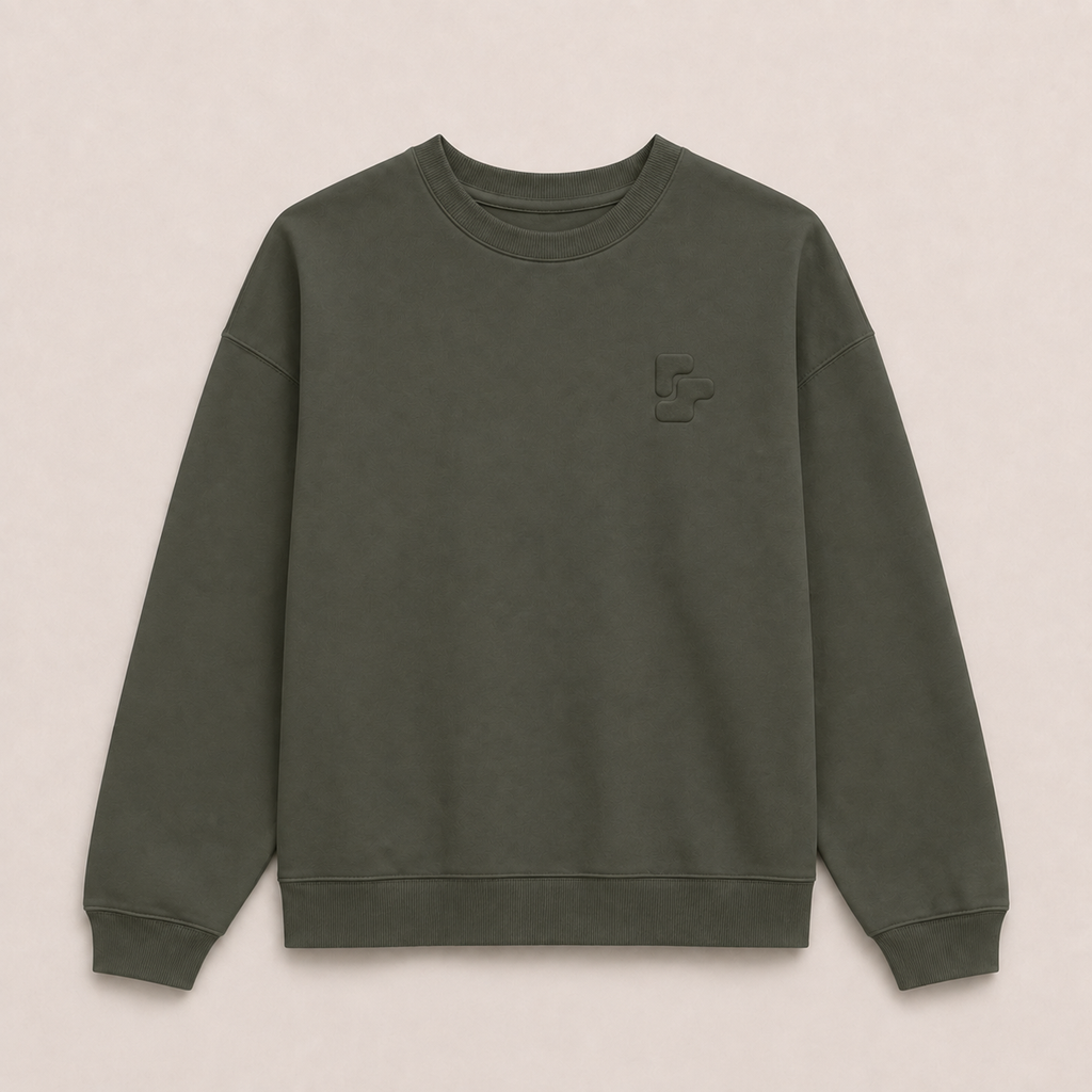 Sweat Col Rond Oversize BRUT - Khaki