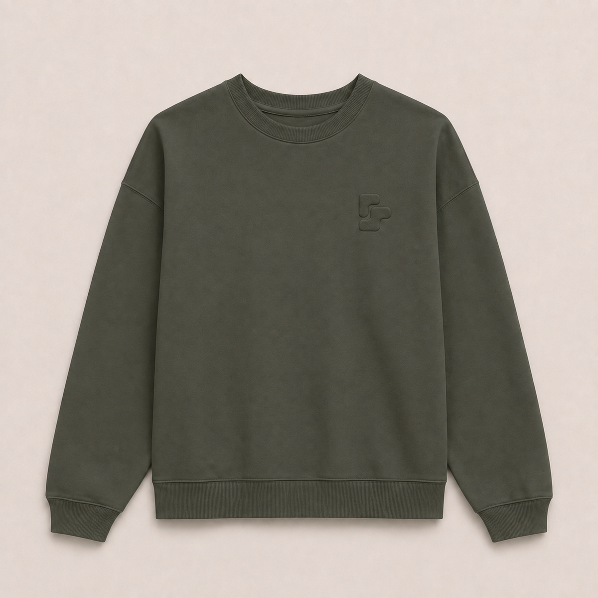 Sweat Col Rond Oversize BRUT - Khaki