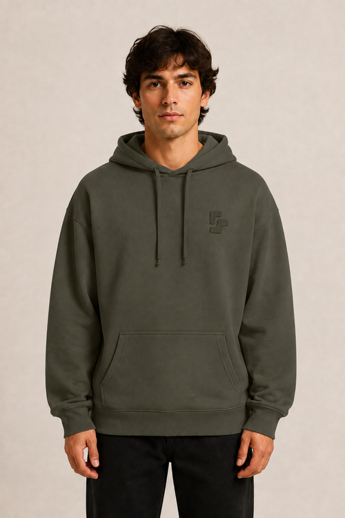 Sweat Capuche Oversize BRUT - Khaki