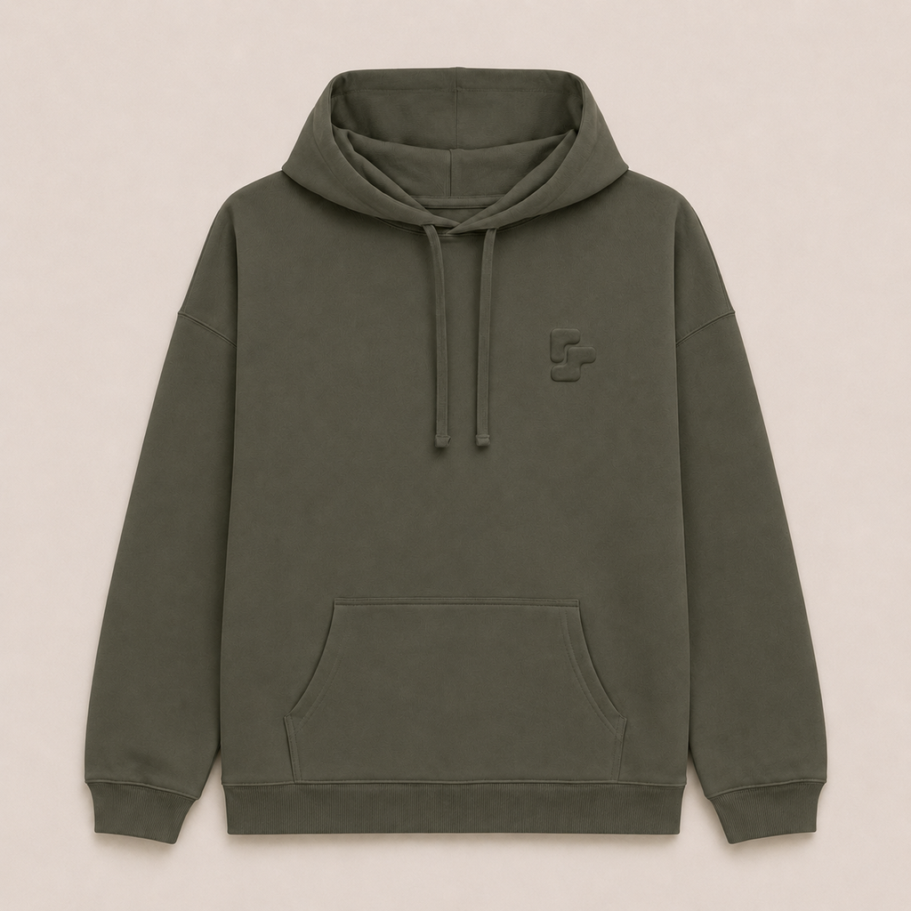 Sweat Capuche Oversize BRUT - Khaki