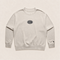 Sweat Boxy Femme Oversize Globe Basics - Cream