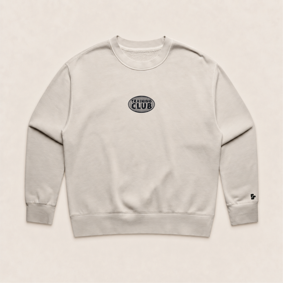 Sweat Boxy Femme Oversize Globe Basics - Cream