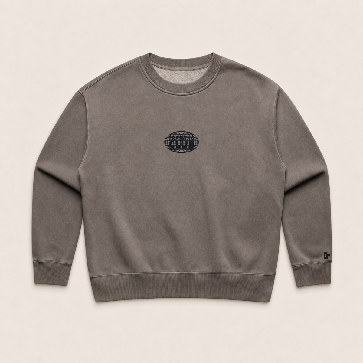 Sweat Boxy Femme Oversize Globe Basics - Grey