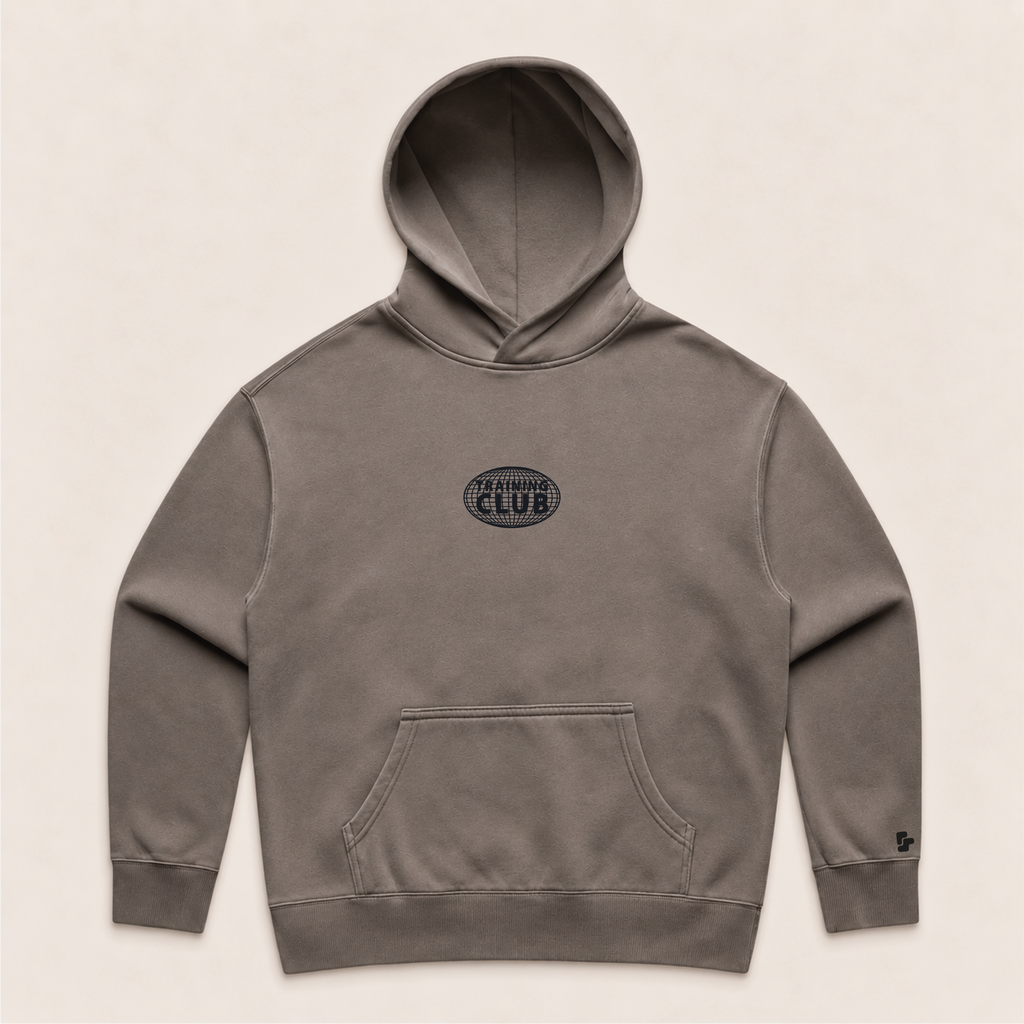 Hoodie Oversize Boxy Femme Globe Basics - Grey