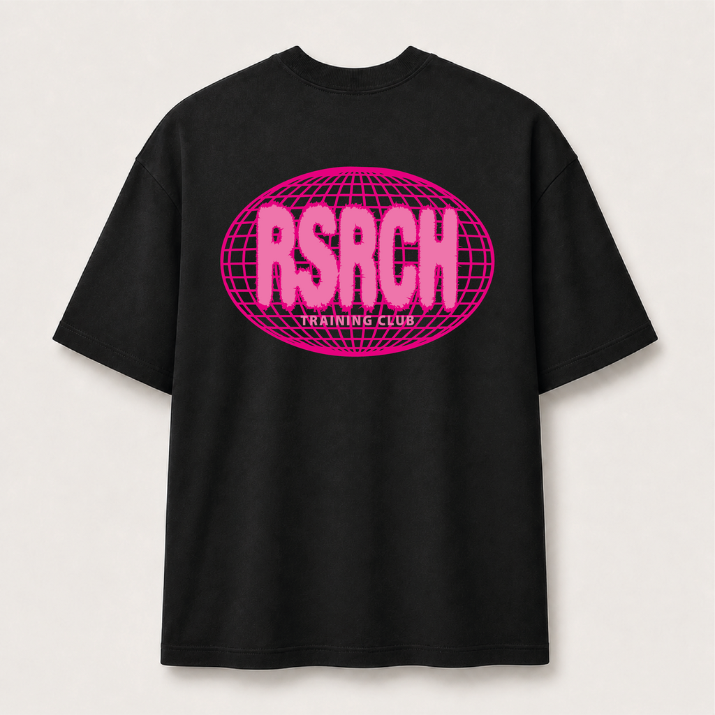 T-Shirt Oversize Globe Training Club - Black & Pink