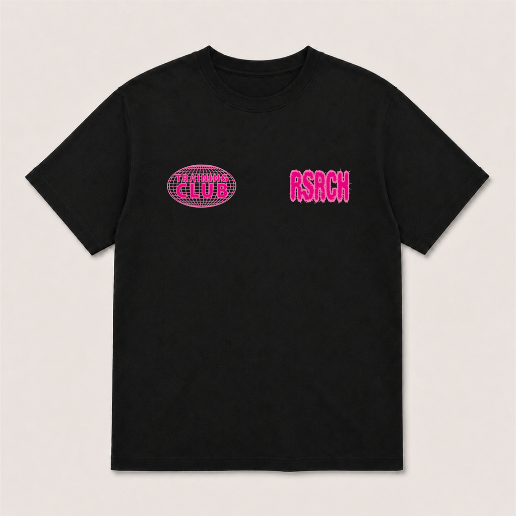 T-Shirt Oversize Globe Training Club - Black & Pink