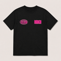 T-Shirt Oversize Globe Training Club - Black & Pink