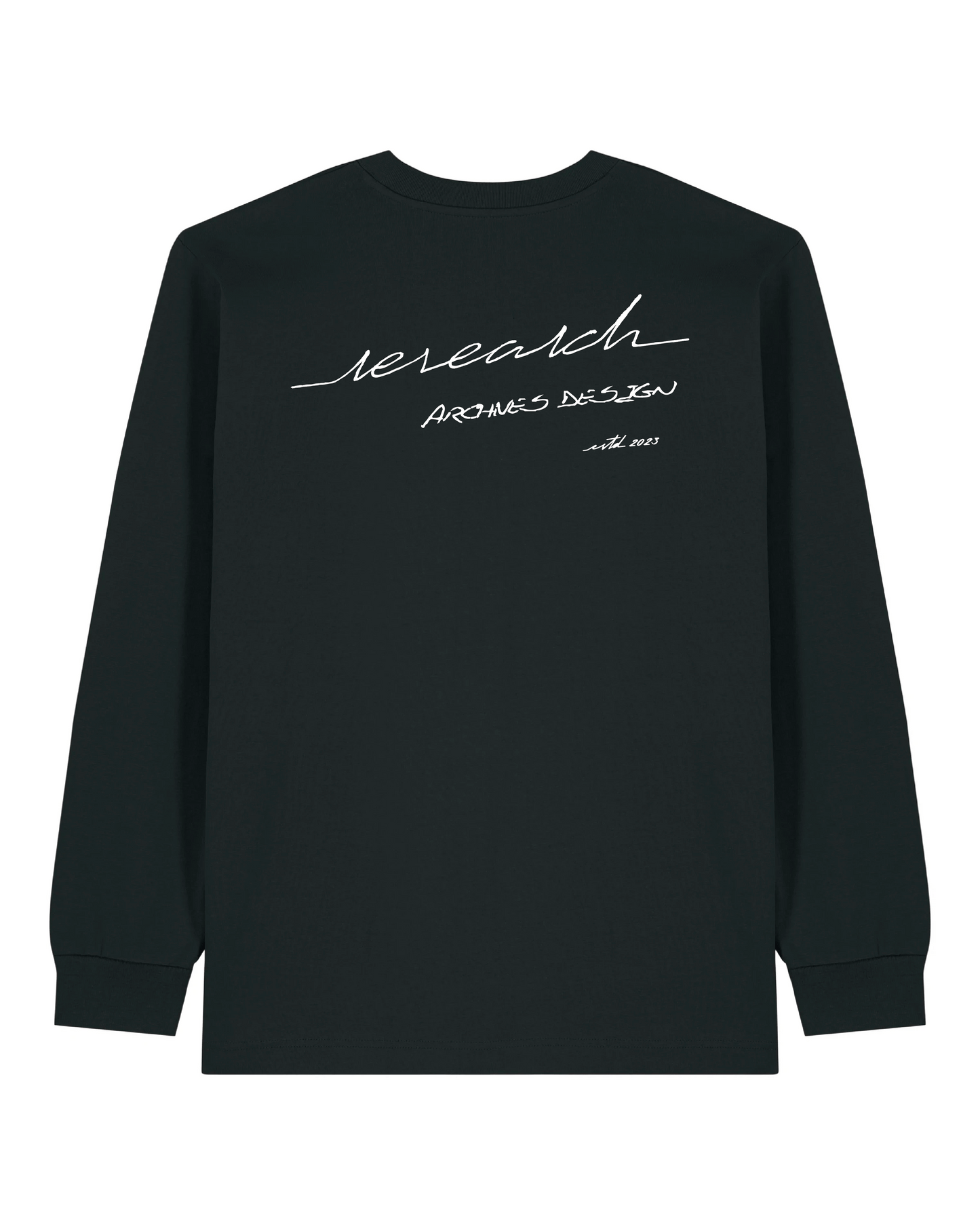 T-Shirt Manches Longues Calligraphie - Black