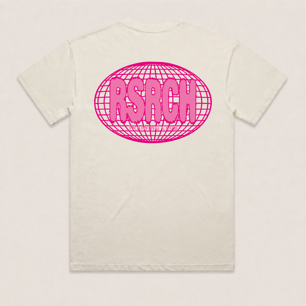 T-Shirt Oversize Globe Training Club - Cream & Pink