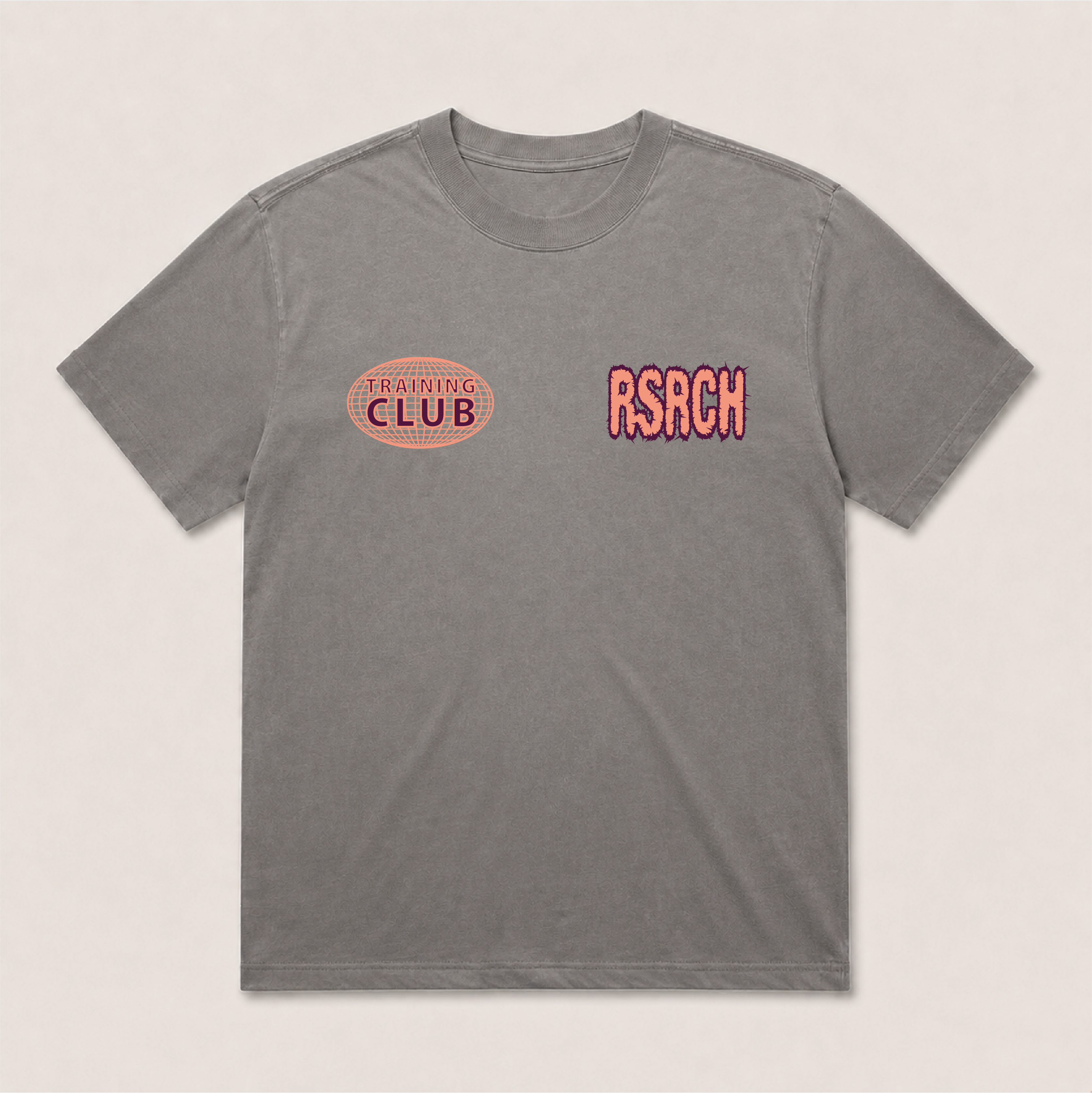 T-Shirt Oversize Globe Training Club - Grey & Orange