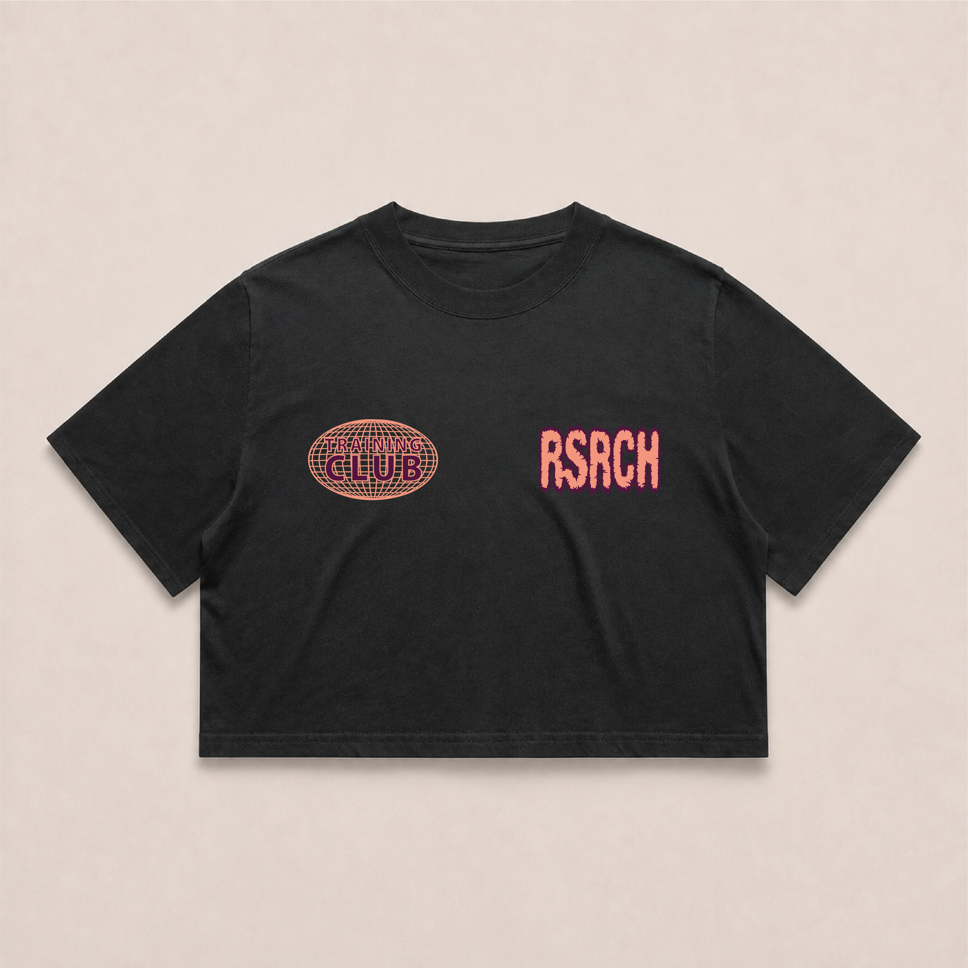 Crop Oversize Globe Training Club - Black & Orange