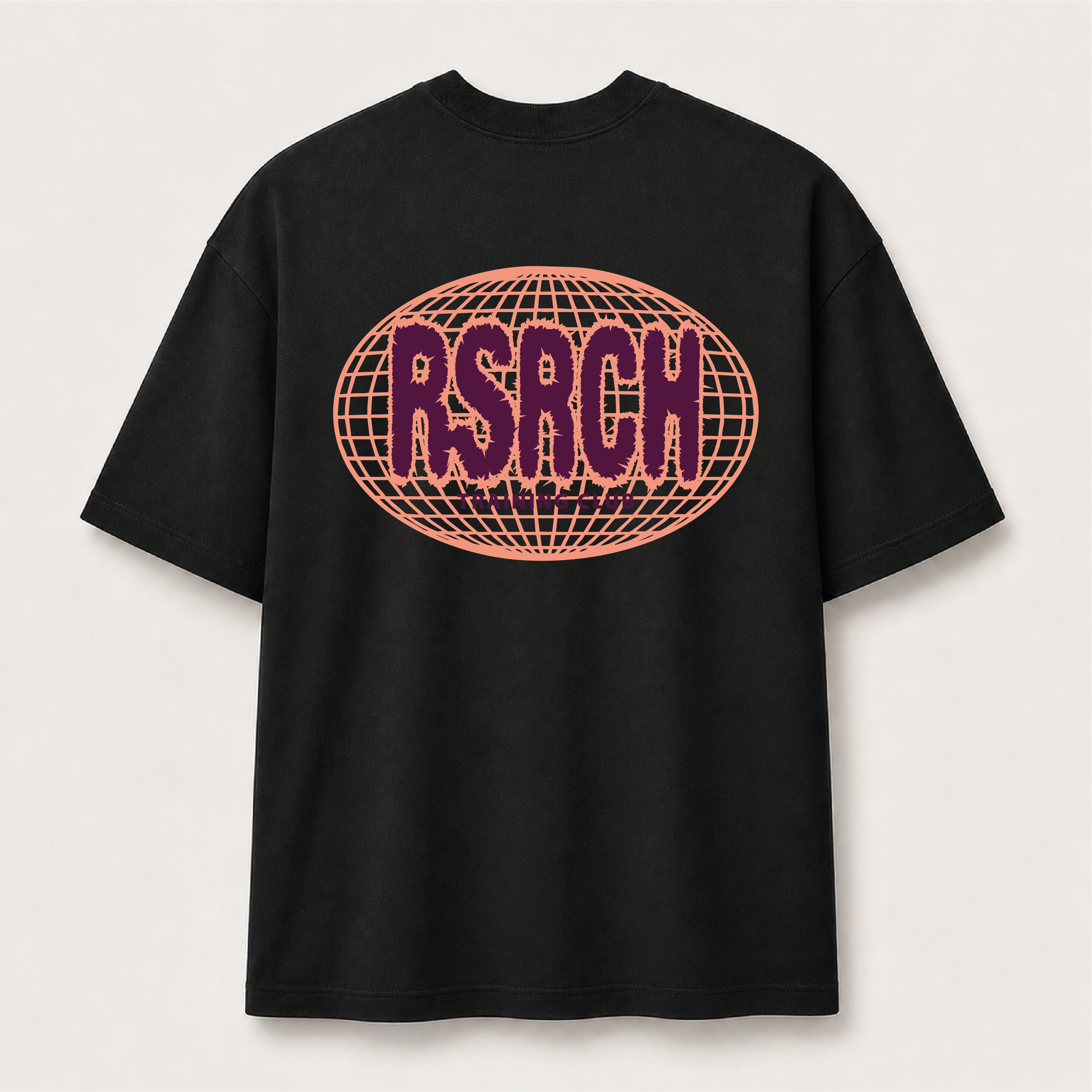 T-Shirt Oversize Globe Training Club - Black & Orange