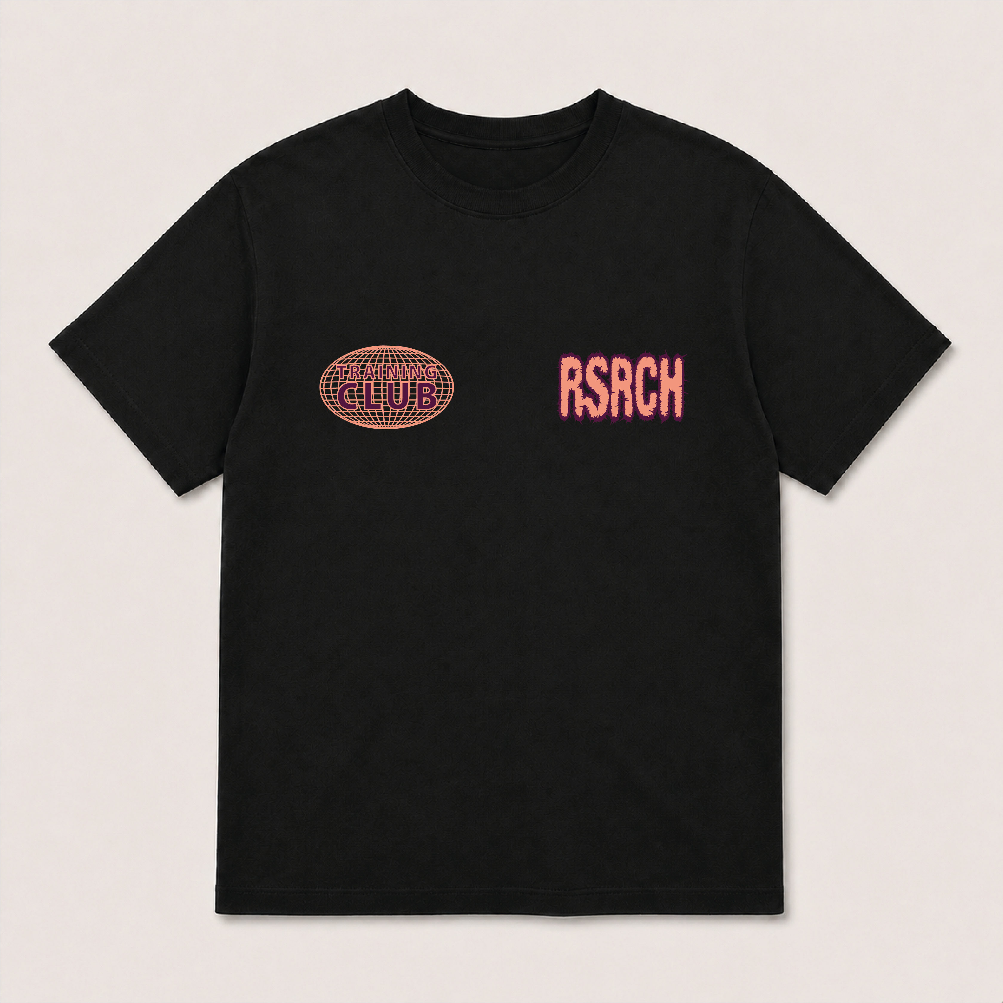 T-Shirt Oversize Globe Training Club - Black & Orange
