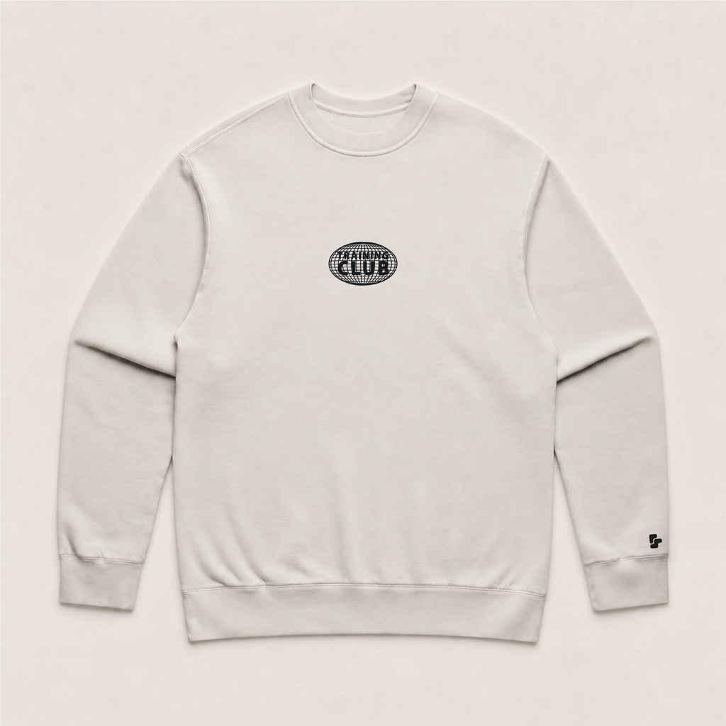 Sweat Oversize Globe Basics - Cream