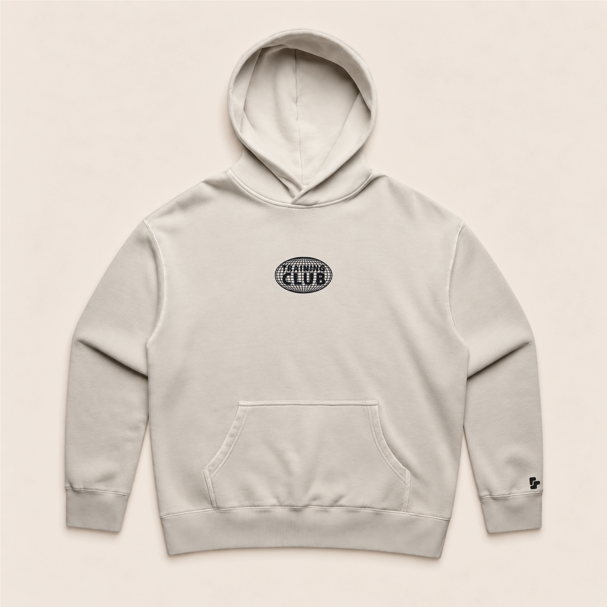 Hoodie Oversize Boxy Femme Globe Basics - Cream