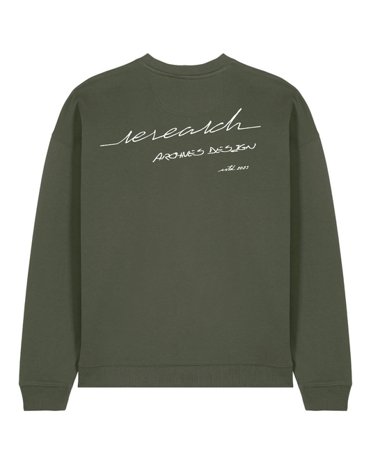 Sweat Oversize Calligraphie - Khaki