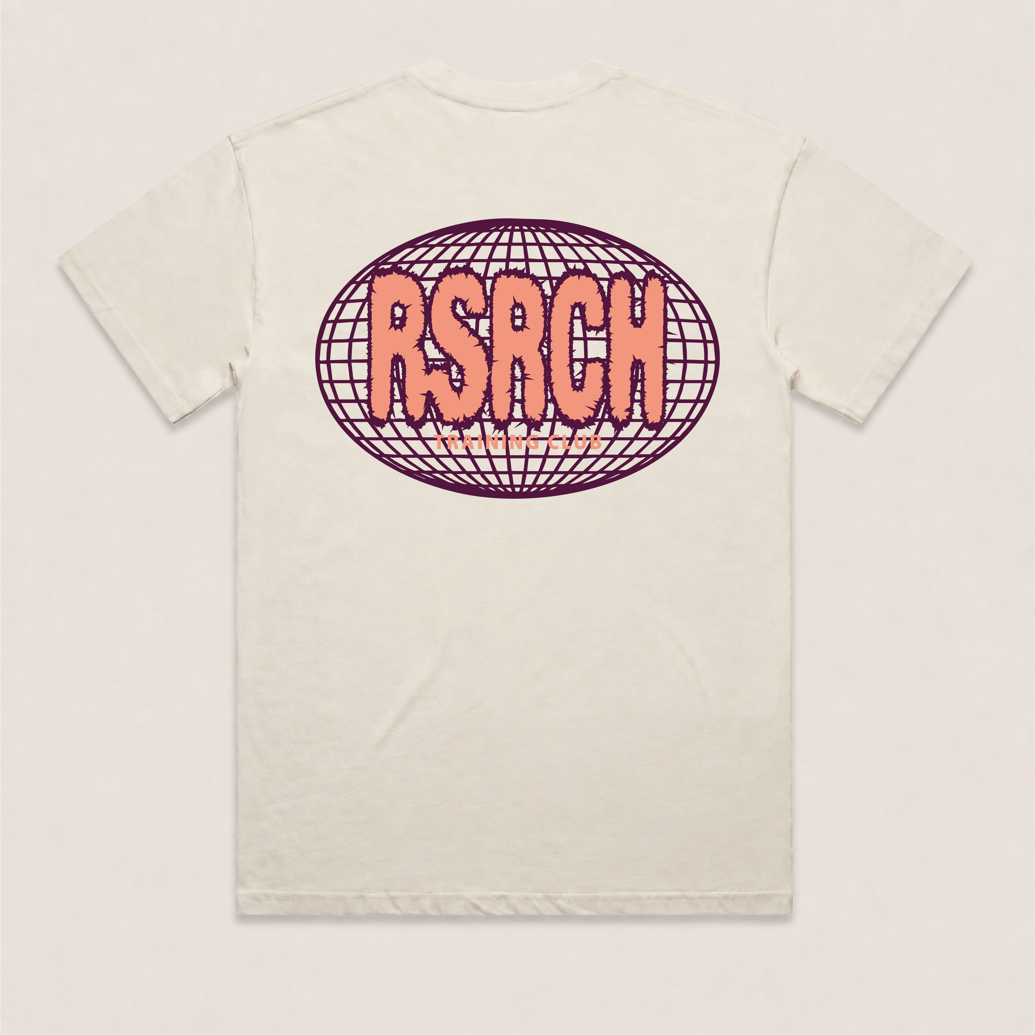 T-Shirt Oversize Globe Training Club - Cream & Orange