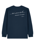 T-Shirt Manches Longues Calligraphie - Navy