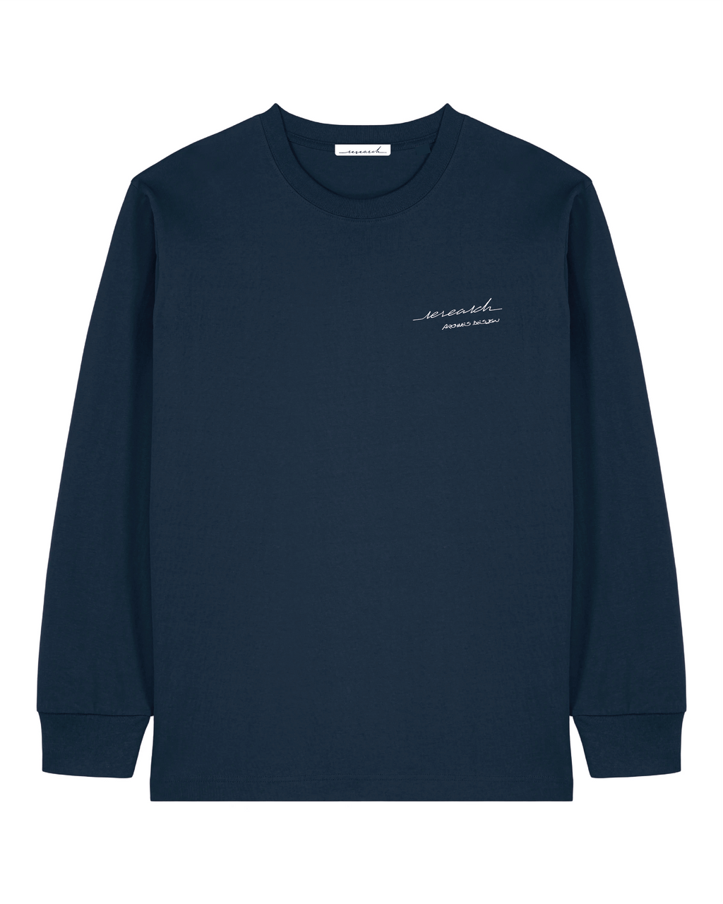 T-Shirt Manches Longues Calligraphie - Navy