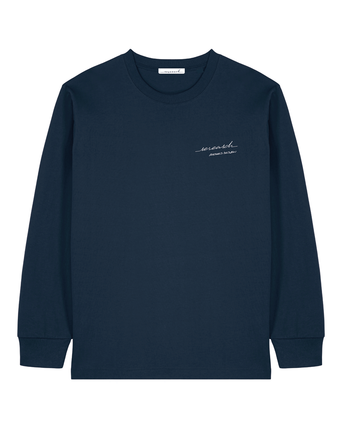 T-Shirt Manches Longues Calligraphie - Navy