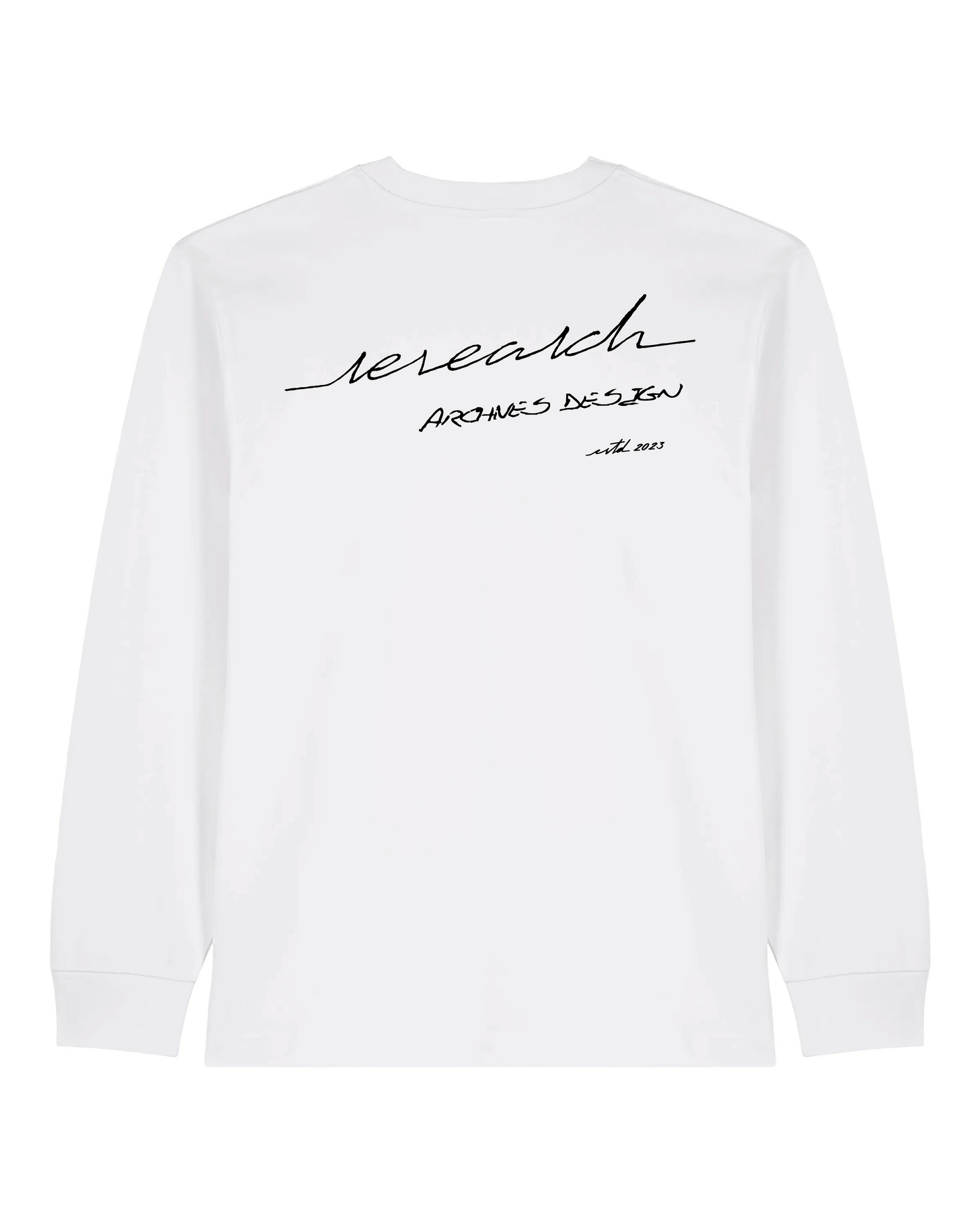 T-Shirt Manches Longues Calligraphie - White