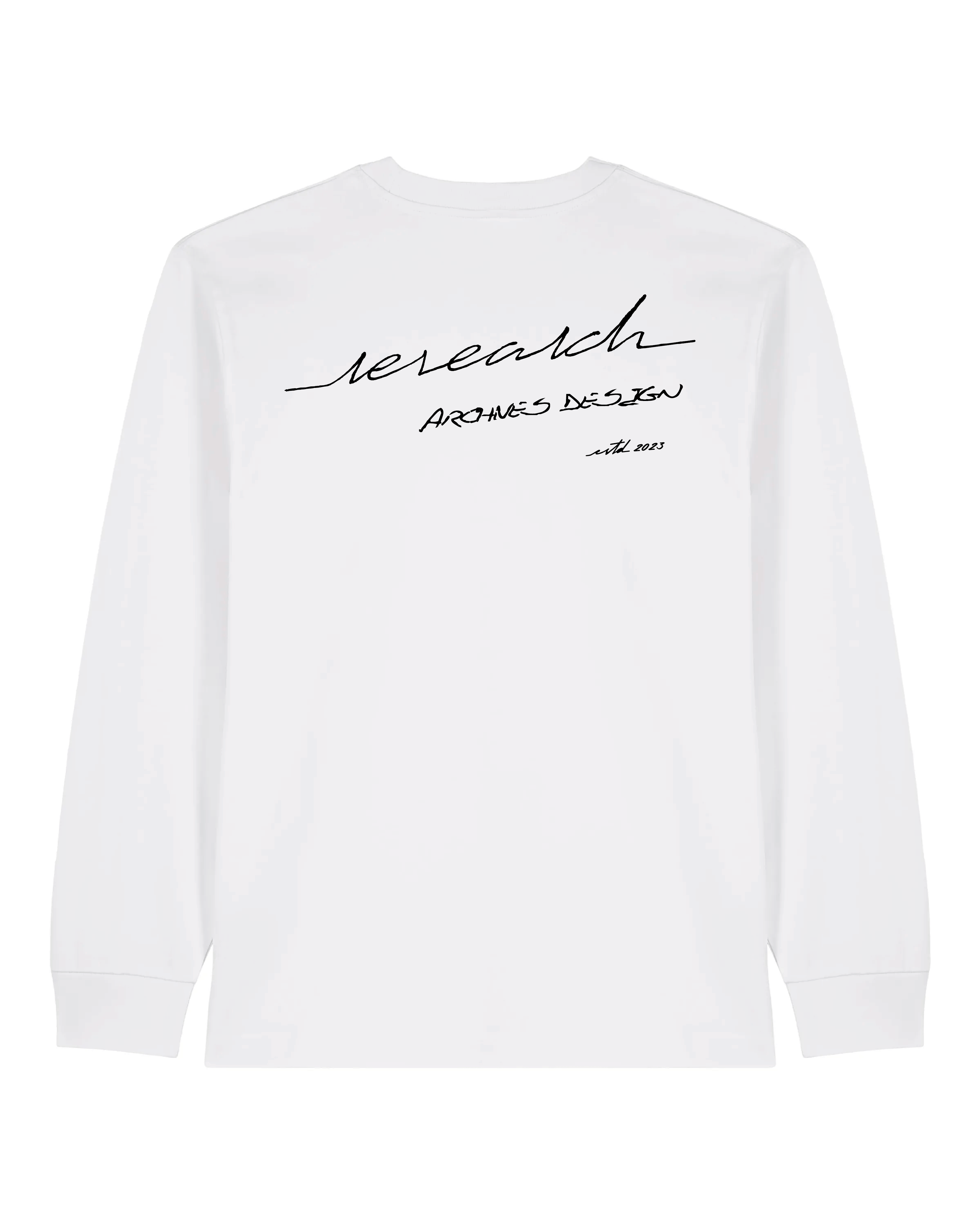 T-Shirt Manches Longues Calligraphie - White