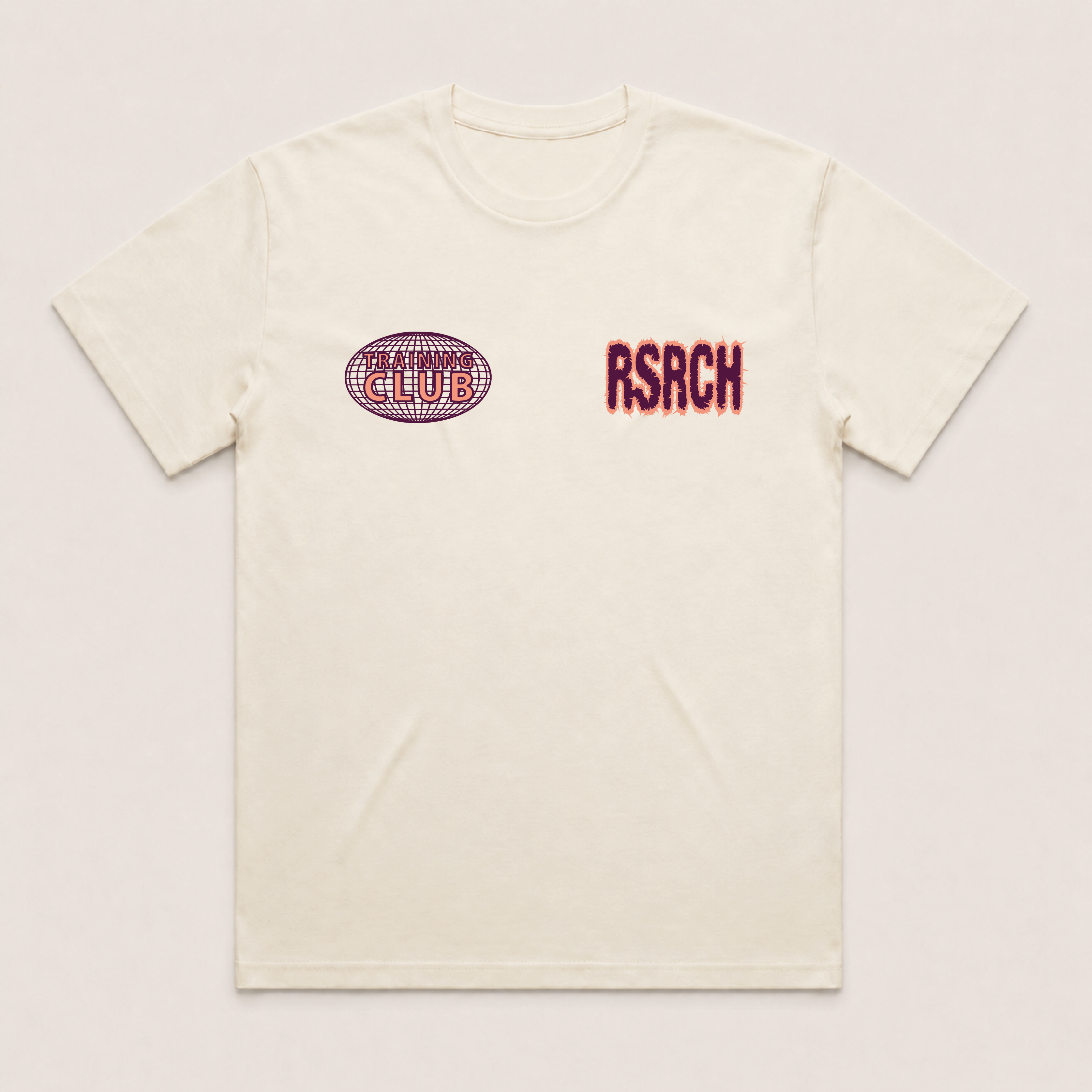 T-Shirt Oversize Globe Training Club - Cream & Orange