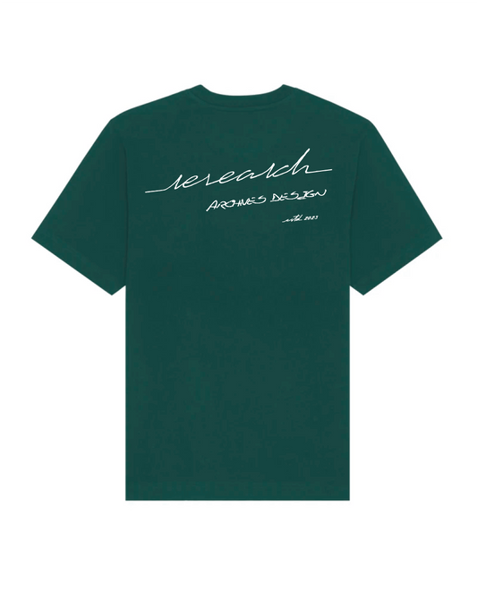 T-Shirt Oversize Calligraphie - Glazed Green