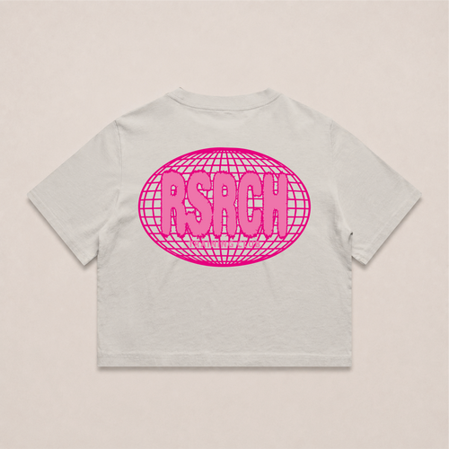 Crop Oversize Globe Training Club - Cream & Pink