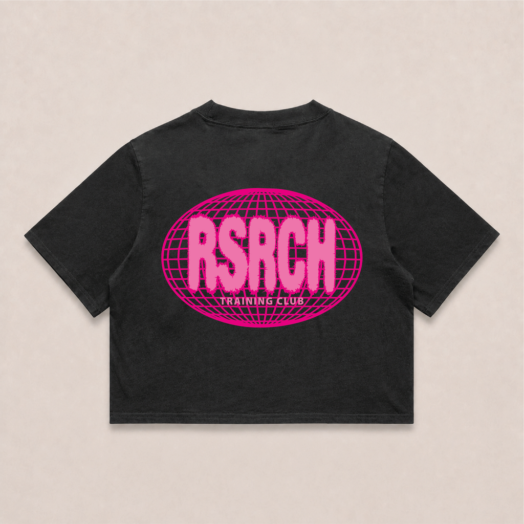 Crop Oversize Globe Training Club - Black & Pink