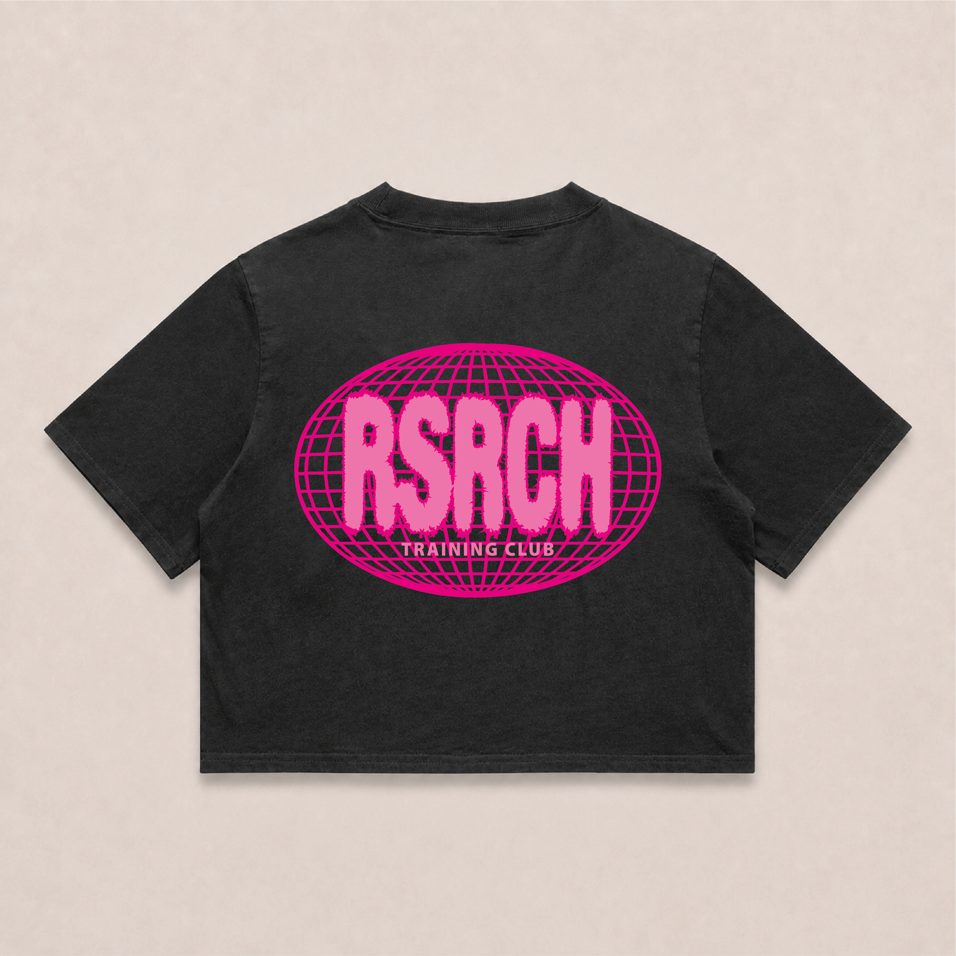Crop Oversize Globe Training Club - Black & Pink