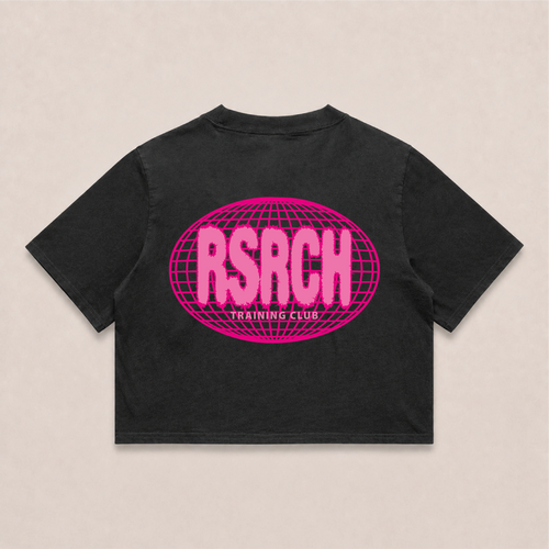Crop Oversize Globe Training Club - Black & Pink