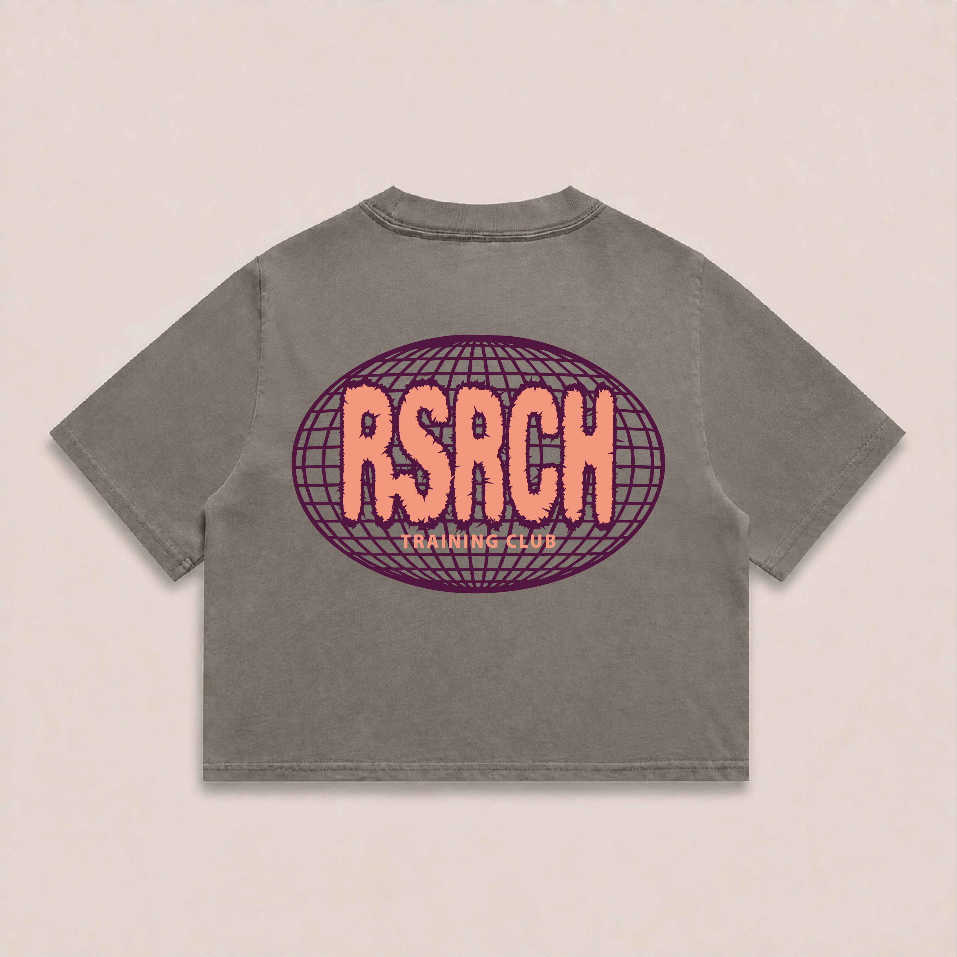 Crop Oversize Globe Training Club - Grey & Orange