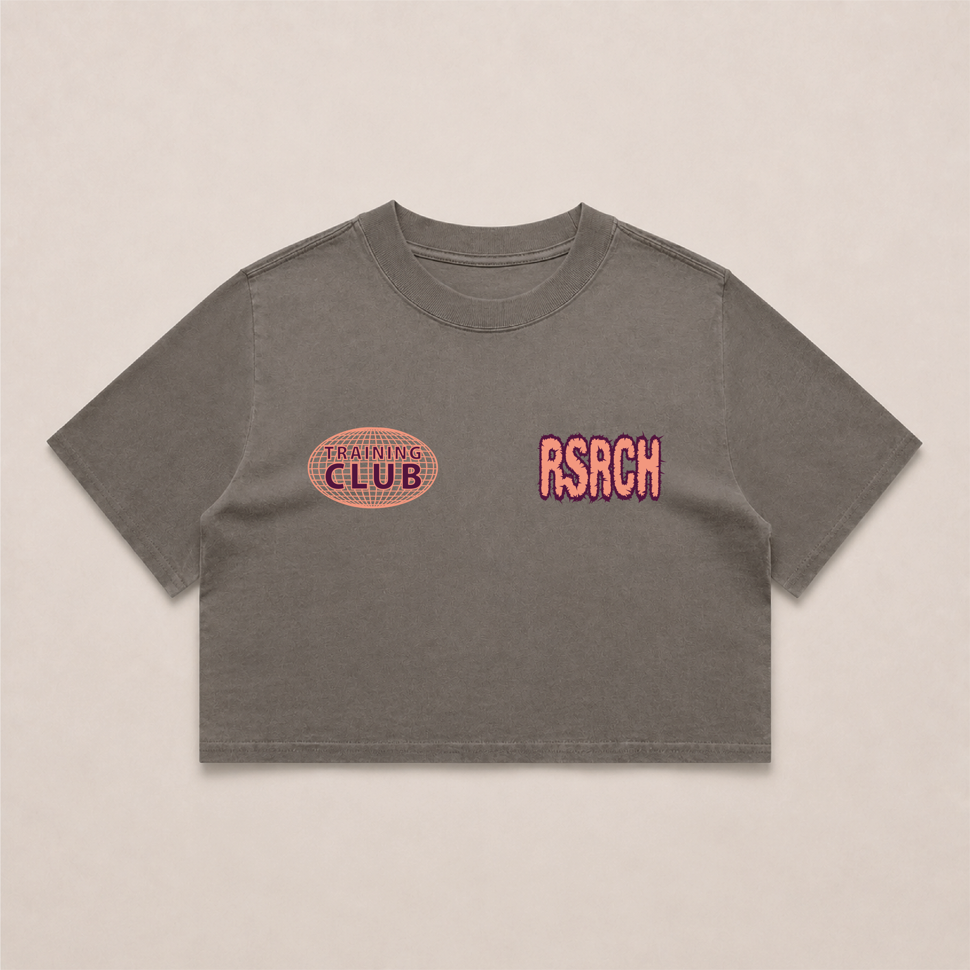 Crop Oversize Globe Training Club - Grey & Orange