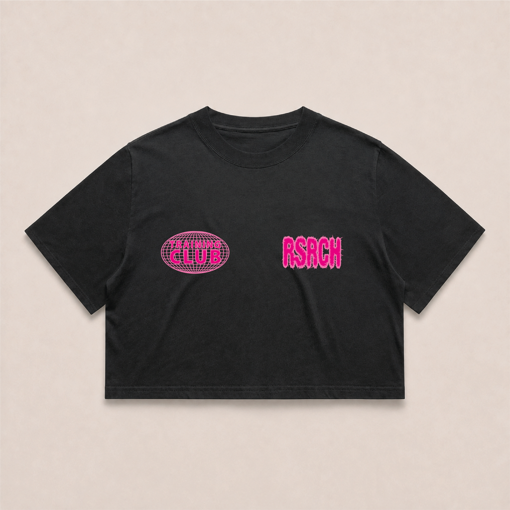 Crop Oversize Globe Training Club - Black & Pink