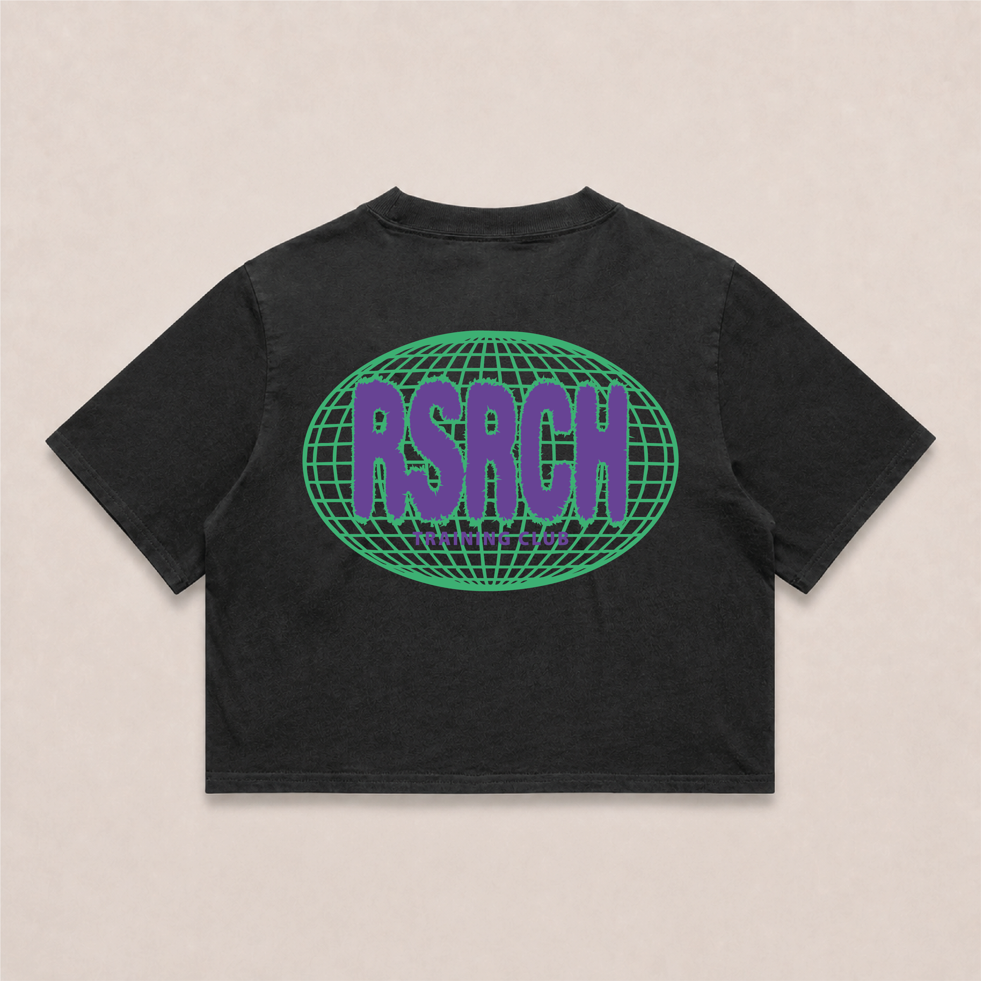 Crop Oversize Globe Training Club - Black & Green