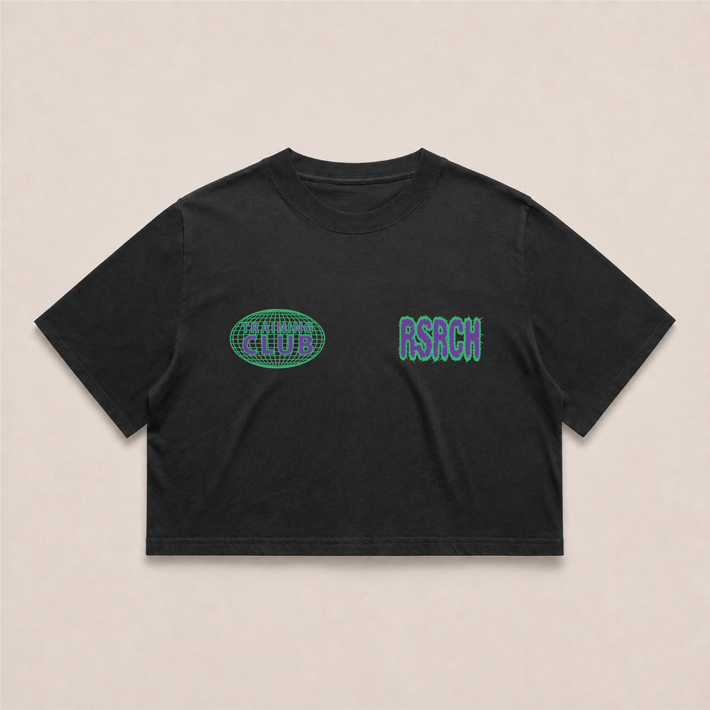 Crop Oversize Globe Training Club - Black & Green