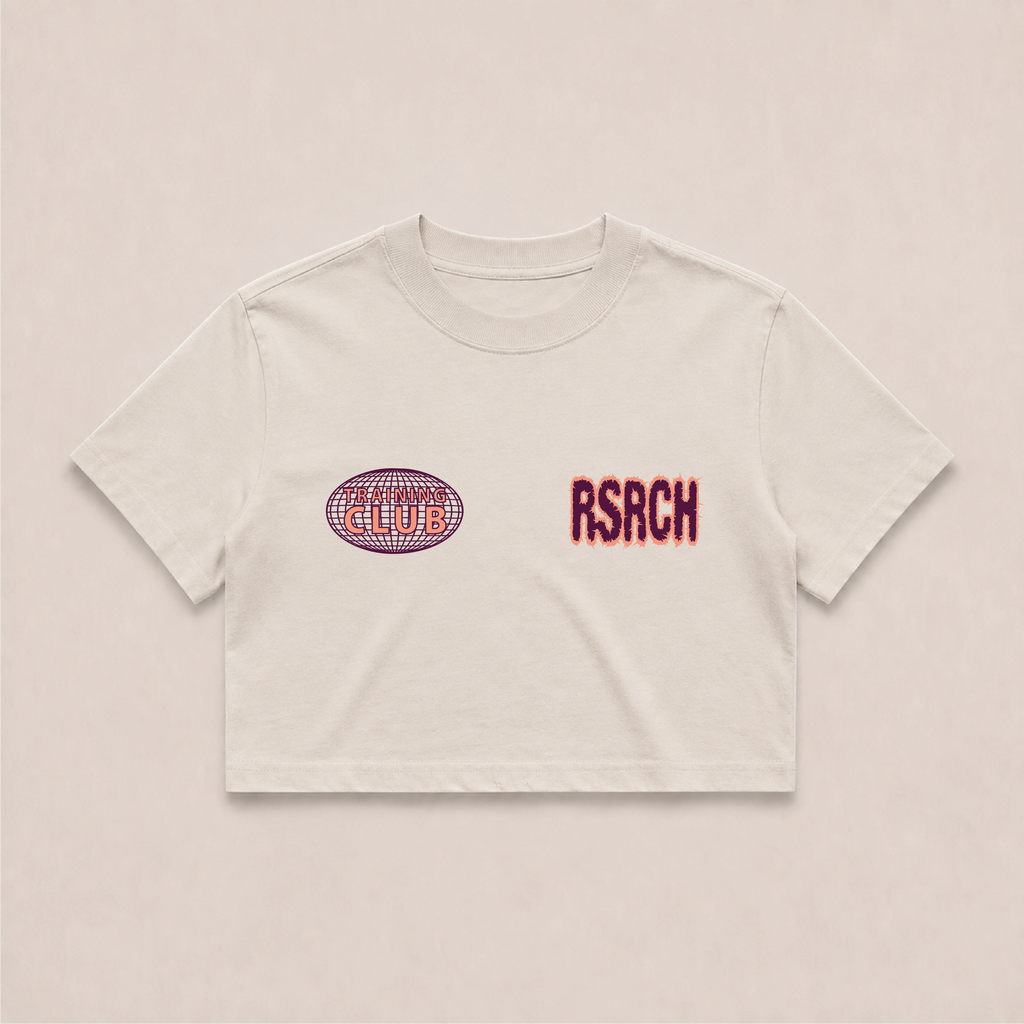 Crop Oversize Globe Training Club - Cream & Orange