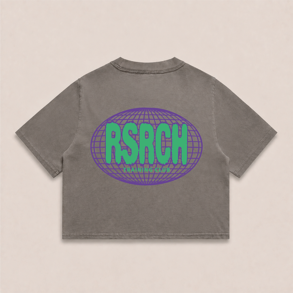 Crop Oversize Globe Training Club - Grey & Purple