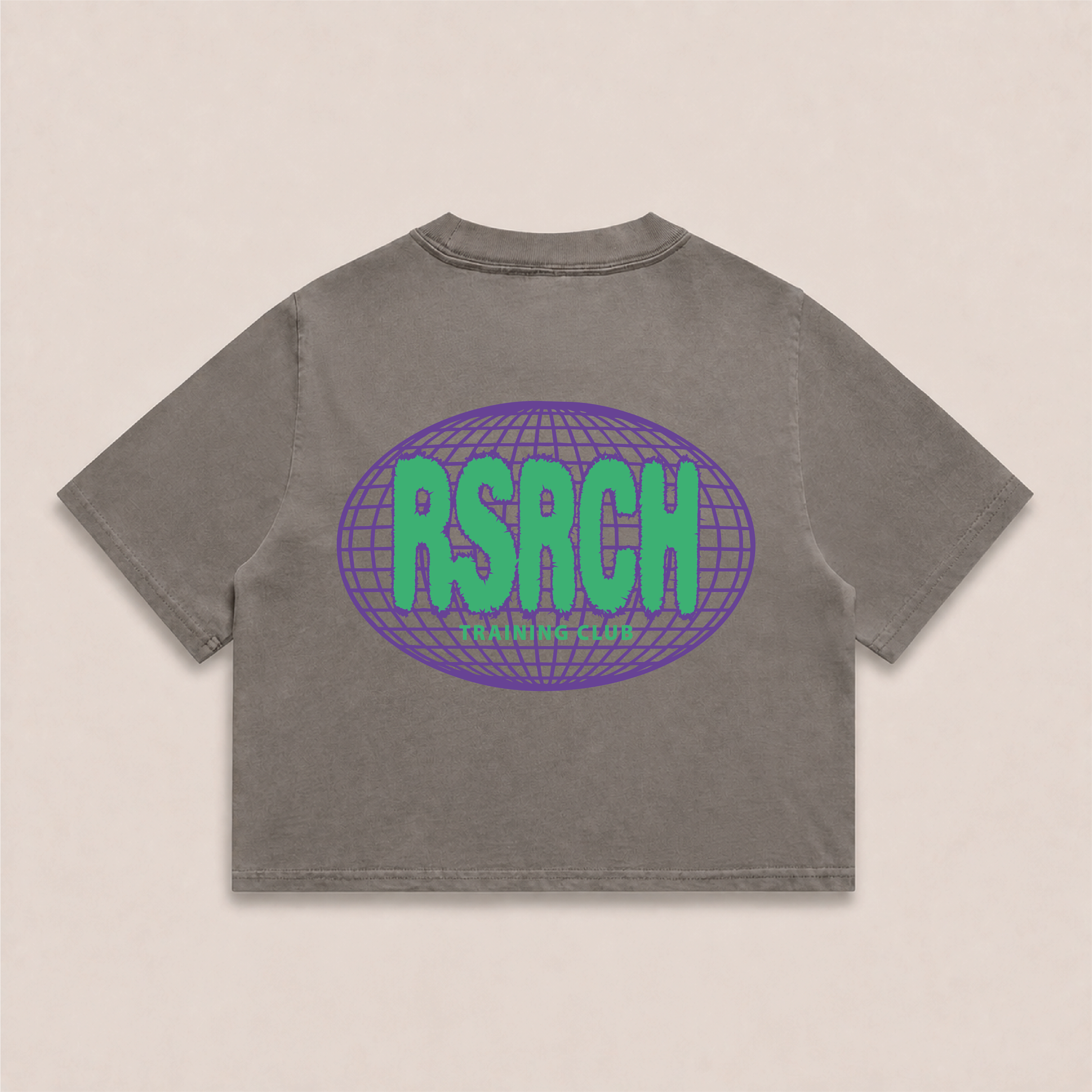 Crop Oversize Globe Training Club - Grey & Purple