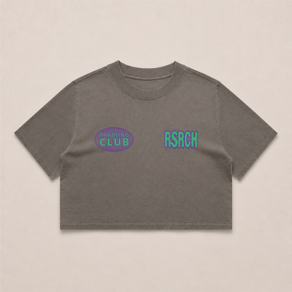 Crop Oversize Globe Training Club - Grey & Purple